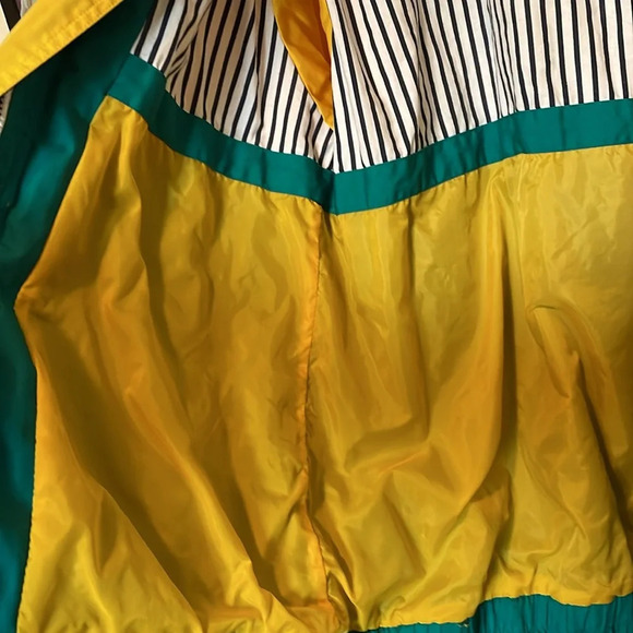 VTG 1990s Braefair Sport woman’s Sz M jacket w shoulder pads Yellow teal sailing - Picture 13 of 14